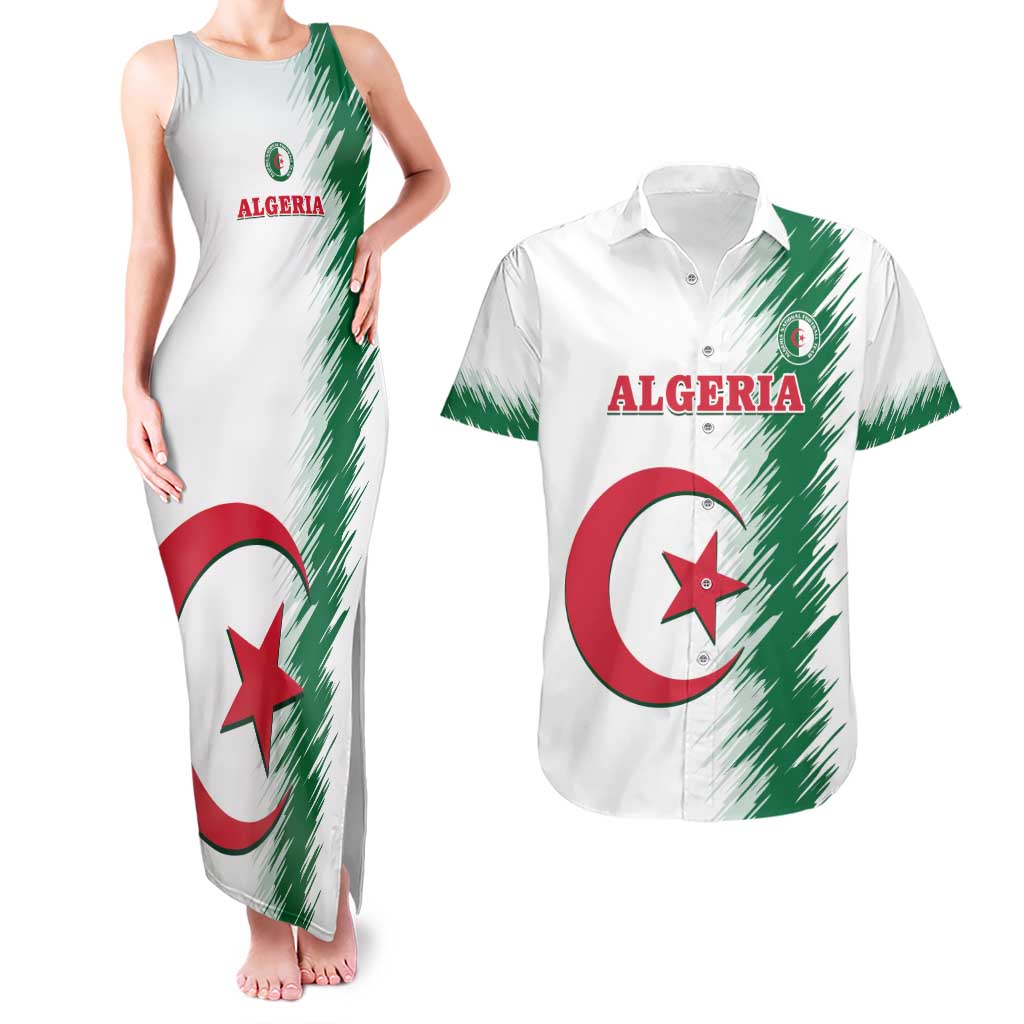 Custom Algeria Football Couples Matching Tank Maxi Dress and Hawaiian Shirt Go The Greens - Wonder Print Shop