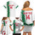 Custom Algeria Football Family Matching Off Shoulder Short Dress and Hawaiian Shirt Go The Greens - Wonder Print Shop