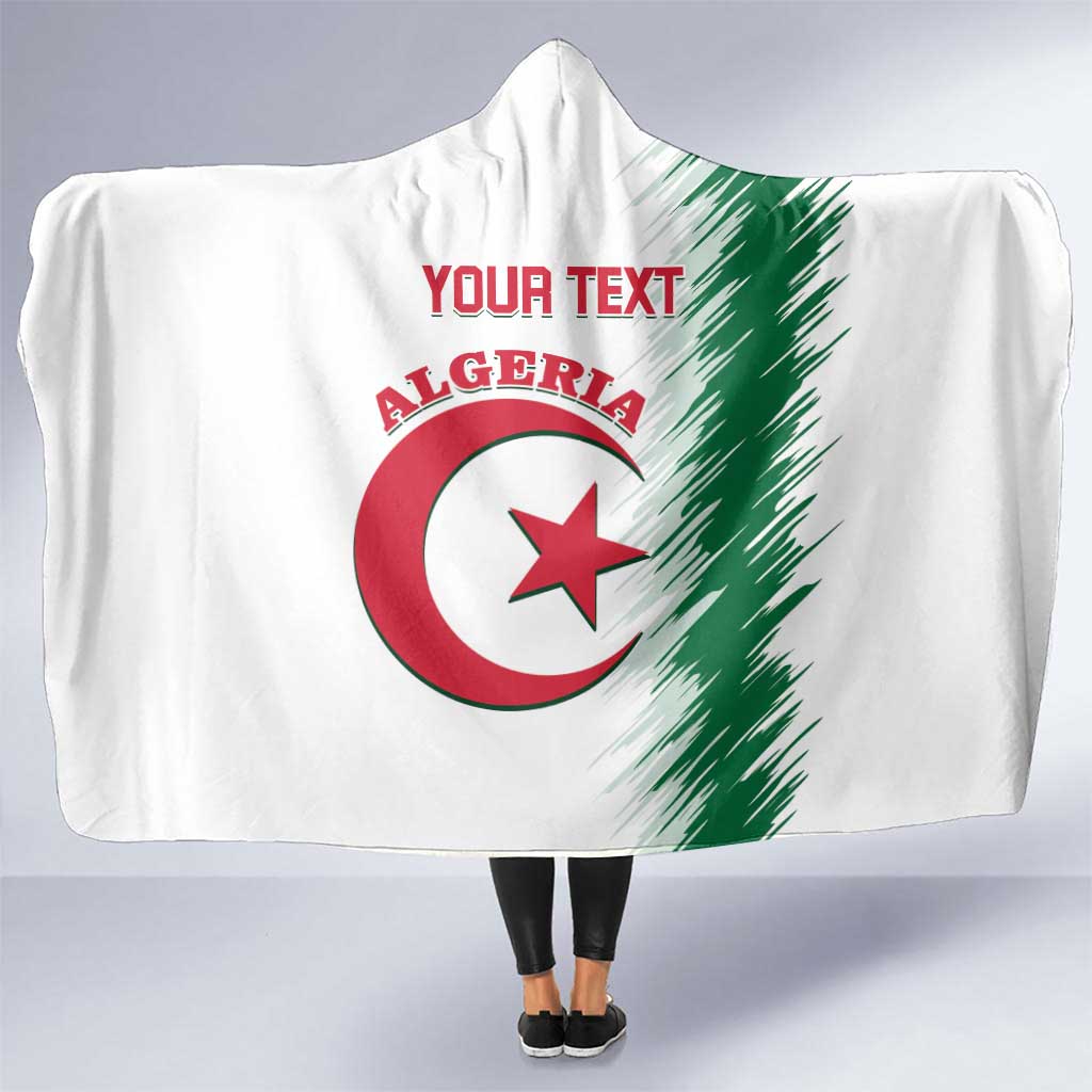 Custom Algeria Football Hooded Blanket Go The Greens