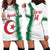 Custom Algeria Football Hoodie Dress Go The Greens - Wonder Print Shop