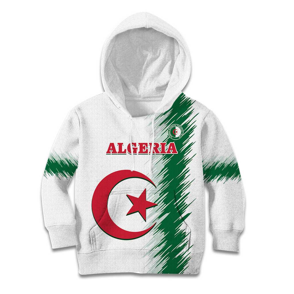 Custom Algeria Football Kid Hoodie Go The Greens - Wonder Print Shop