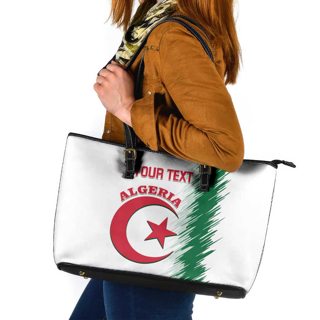 Custom Algeria Football Leather Tote Bag Go The Greens - Wonder Print Shop