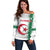 Custom Algeria Football Off Shoulder Sweater Go The Greens - Wonder Print Shop