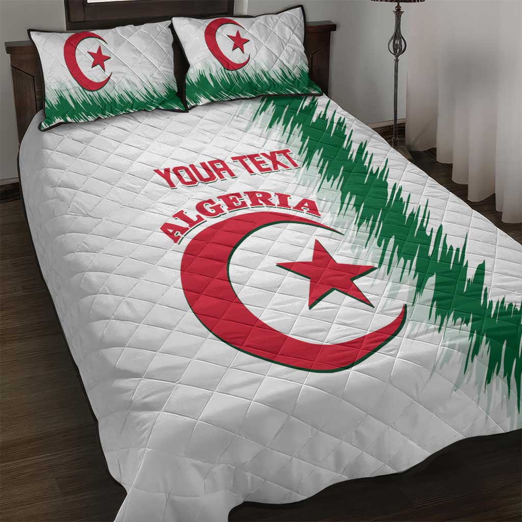 Custom Algeria Football Quilt Bed Set Go The Greens - Wonder Print Shop