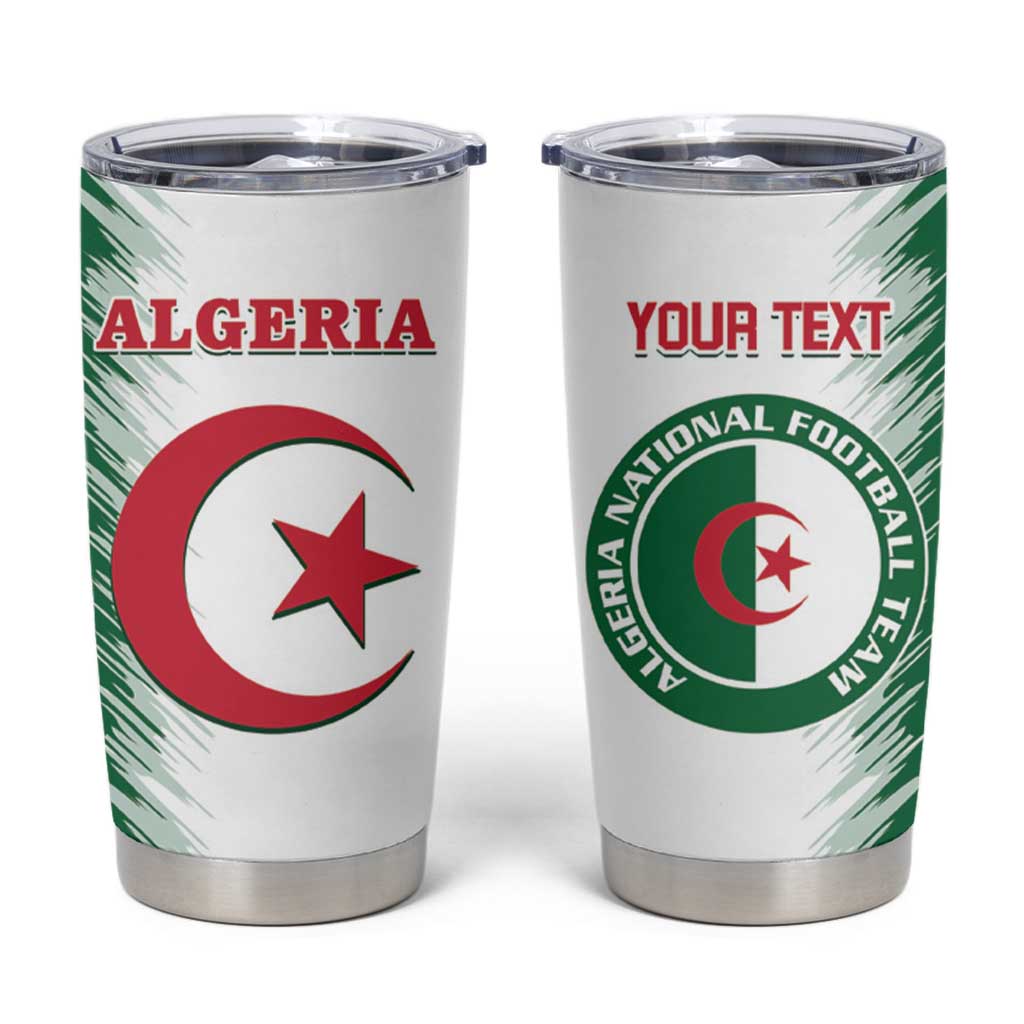 Custom Algeria Football Tumbler Cup Go The Greens - Wonder Print Shop