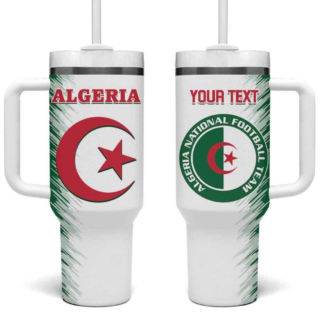 Custom Algeria Football Tumbler With Handle Go The Greens - Wonder Print Shop