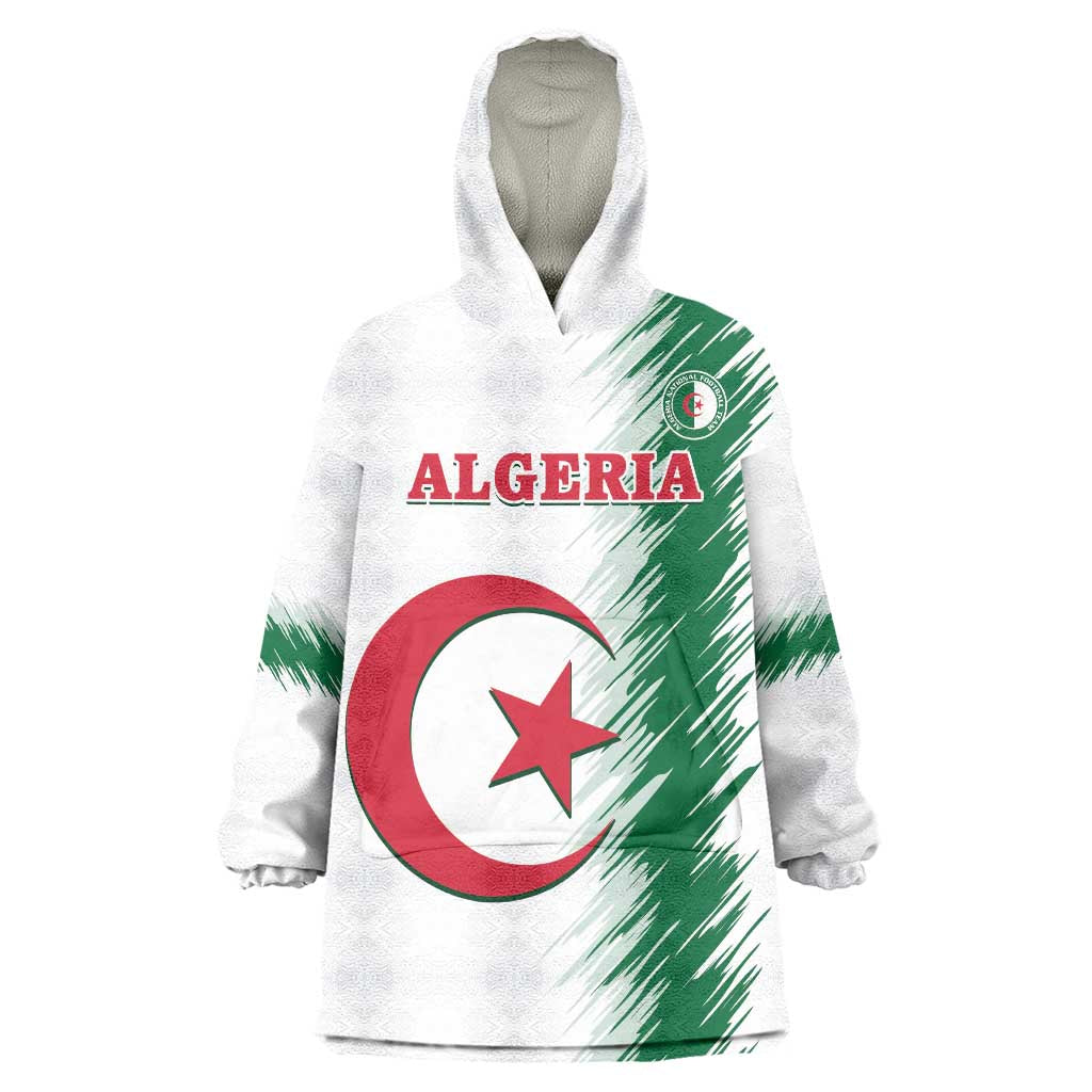 Custom Algeria Football Wearable Blanket Hoodie Go The Greens