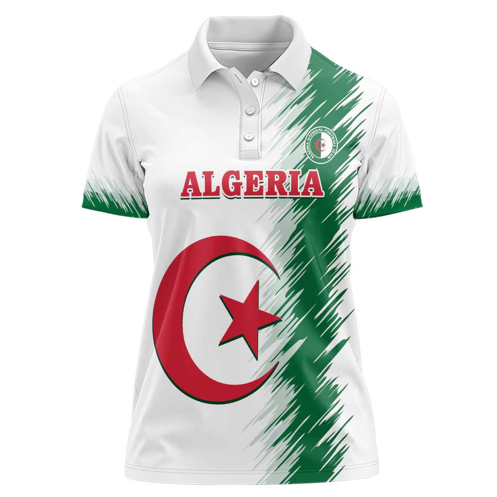 Custom Algeria Football Women Polo Shirt Go The Greens - Wonder Print Shop