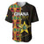 Ghana 1957 Baseball Jersey Independence Anniversary Kente Pattern