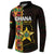 Ghana 1957 Button Sweatshirt Independence Anniversary Kente Pattern