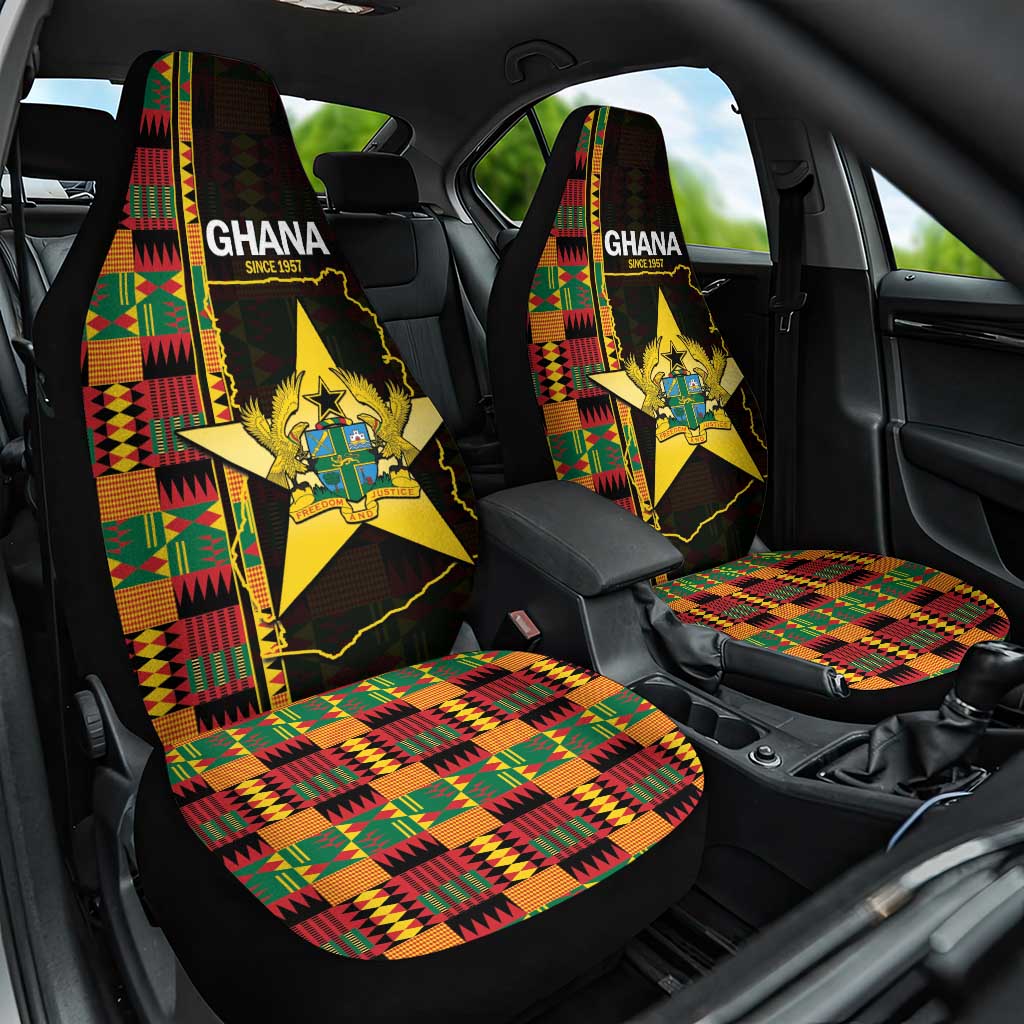 Ghana 1957 Car Seat Cover Independence Anniversary Kente Pattern