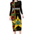 Ghana 1957 Family Matching Long Sleeve Bodycon Dress and Hawaiian Shirt Independence Anniversary Kente Pattern