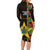 Ghana 1957 Family Matching Long Sleeve Bodycon Dress and Hawaiian Shirt Independence Anniversary Kente Pattern