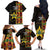 Ghana 1957 Family Matching Off The Shoulder Long Sleeve Dress and Hawaiian Shirt Independence Anniversary Kente Pattern