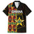 Ghana 1957 Family Matching Off The Shoulder Long Sleeve Dress and Hawaiian Shirt Independence Anniversary Kente Pattern