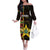 Ghana 1957 Family Matching Off The Shoulder Long Sleeve Dress and Hawaiian Shirt Independence Anniversary Kente Pattern