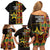 Ghana 1957 Family Matching Off Shoulder Short Dress and Hawaiian Shirt Independence Anniversary Kente Pattern