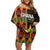 Ghana 1957 Family Matching Off Shoulder Short Dress and Hawaiian Shirt Independence Anniversary Kente Pattern