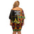 Ghana 1957 Family Matching Off Shoulder Short Dress and Hawaiian Shirt Independence Anniversary Kente Pattern