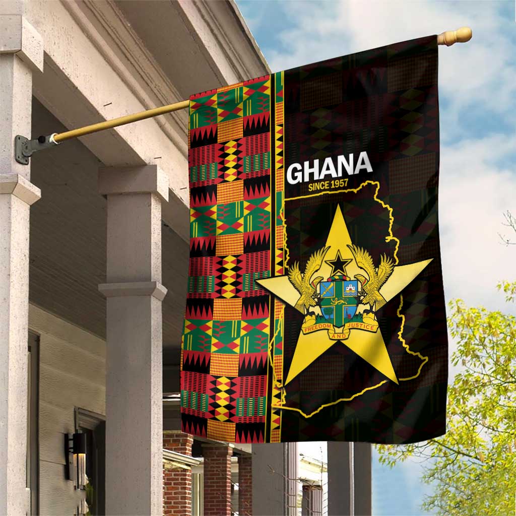 Ghana 1957 Garden Flag Independence Anniversary Kente Pattern