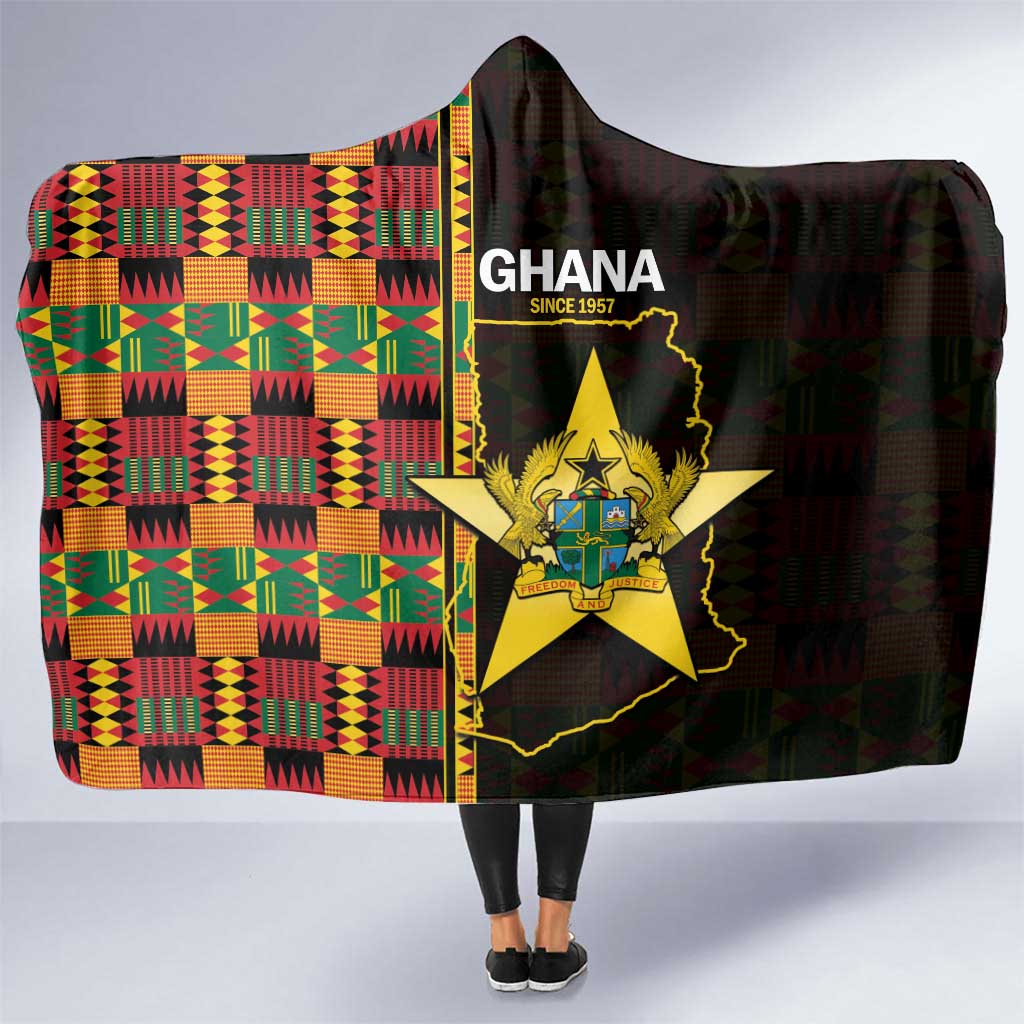 Ghana 1957 Hooded Blanket Independence Anniversary Kente Pattern