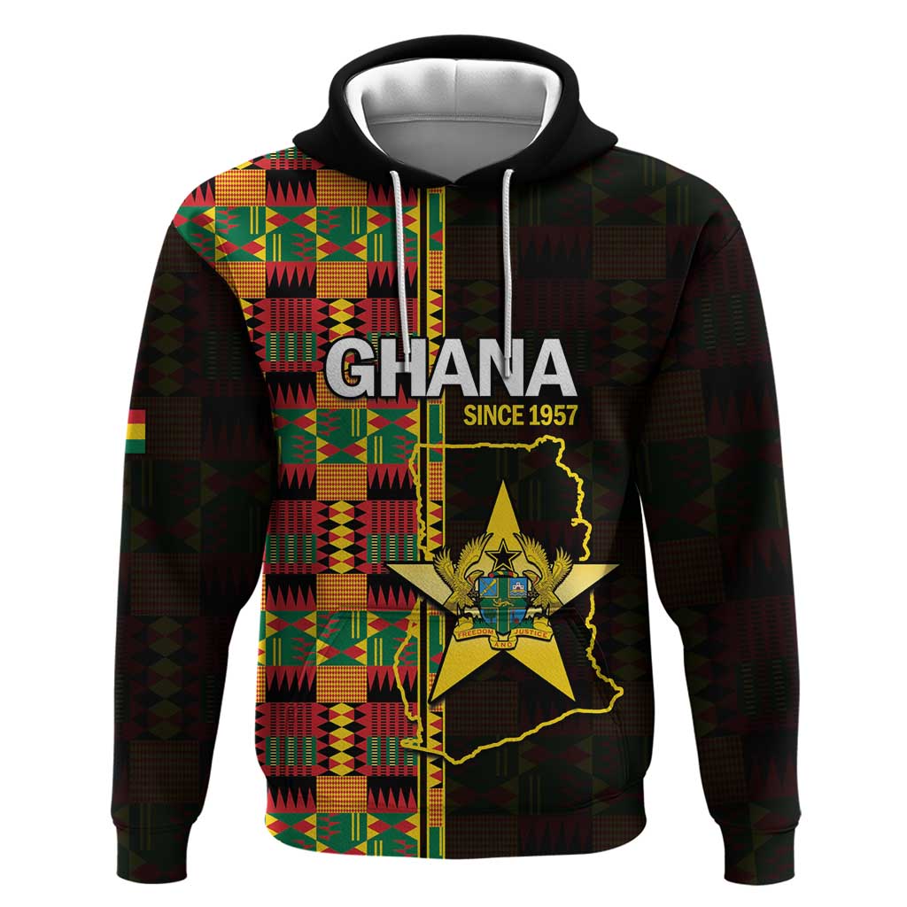 Ghana 1957 Hoodie Independence Anniversary Kente Pattern