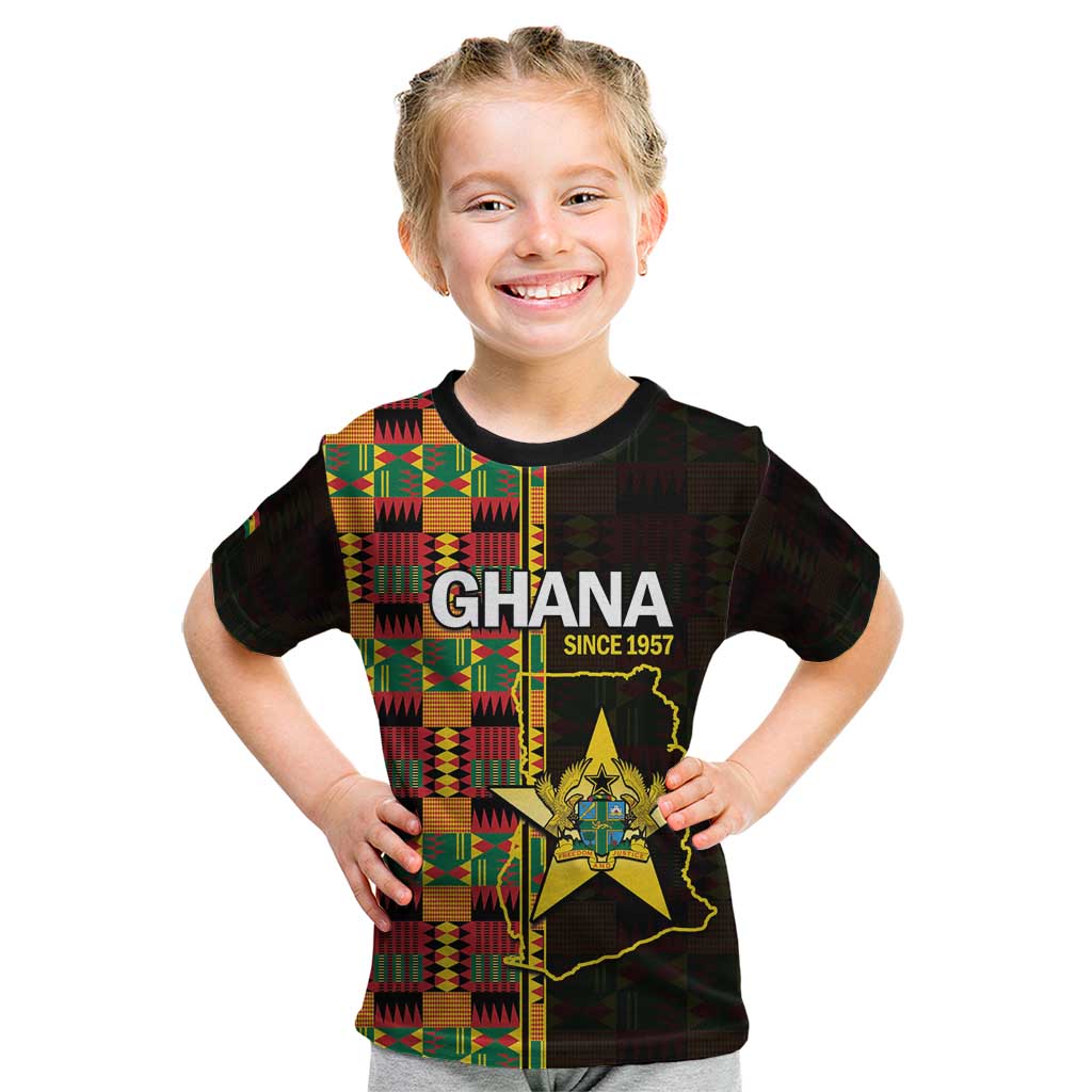 Ghana 1957 Kid T Shirt Independence Anniversary Kente Pattern