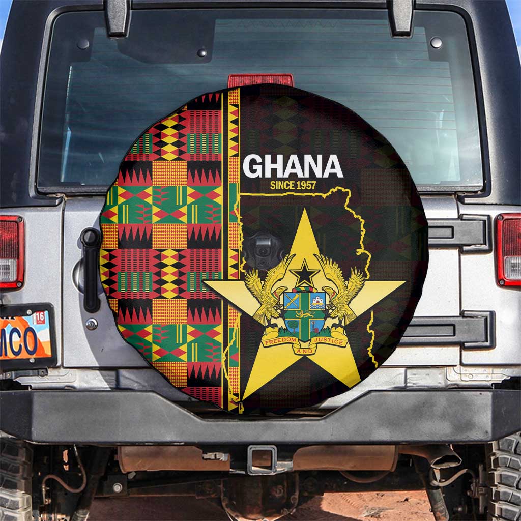 Ghana 1957 Spare Tire Cover Independence Anniversary Kente Pattern