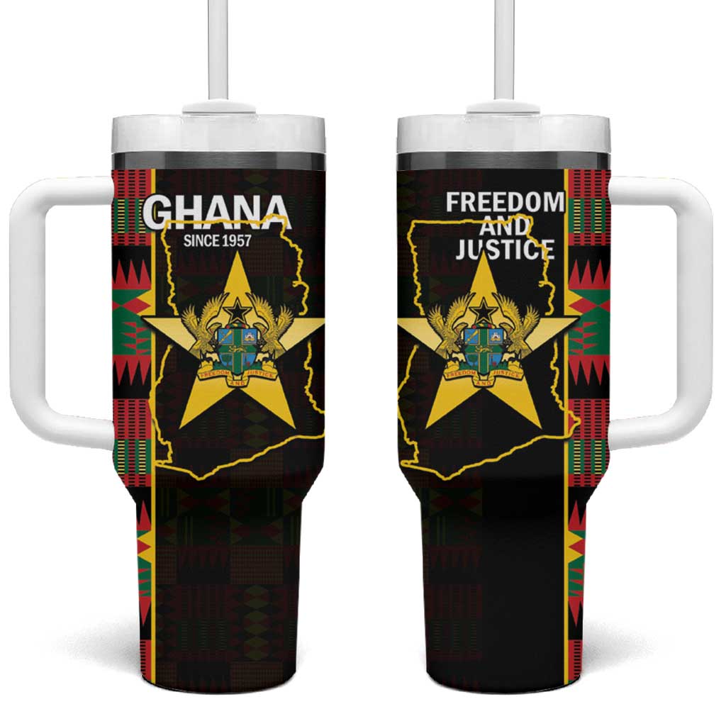 Ghana 1957 Tumbler With Handle Independence Anniversary Kente Pattern