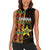 Ghana 1957 Women Sleeveless Polo Shirt Independence Anniversary Kente Pattern