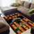 Custom Ghana Football Area Rug 2025 Go Black Stars Adinkra pattern