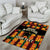 Custom Ghana Football Area Rug 2025 Go Black Stars Adinkra pattern