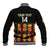 Custom Ghana Football Baseball Jacket 2025 Go Black Stars Adinkra pattern