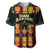 Custom Ghana Football Baseball Jersey 2025 Go Black Stars Adinkra pattern