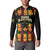 Custom Ghana Football Button Sweatshirt 2025 Go Black Stars Adinkra pattern