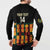 Custom Ghana Football Button Sweatshirt 2025 Go Black Stars Adinkra pattern