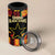 Custom Ghana Football 4 in 1 Can Cooler Tumbler 2025 Go Black Stars Adinkra pattern