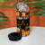 Custom Ghana Football 4 in 1 Can Cooler Tumbler 2025 Go Black Stars Adinkra pattern