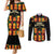 Custom Ghana Football Couples Matching Mermaid Dress and Long Sleeve Button Shirt 2025 Go Black Stars Adinkra pattern