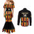 Custom Ghana Football Couples Matching Mermaid Dress and Long Sleeve Button Shirt 2025 Go Black Stars Adinkra pattern