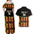 Custom Ghana Football Couples Matching Off Shoulder Maxi Dress and Hawaiian Shirt 2025 Go Black Stars Adinkra pattern