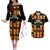 Custom Ghana Football Couples Matching Off The Shoulder Long Sleeve Dress and Hawaiian Shirt 2025 Go Black Stars Adinkra pattern