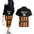 Custom Ghana Football Couples Matching Off The Shoulder Long Sleeve Dress and Hawaiian Shirt 2025 Go Black Stars Adinkra pattern