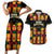 Custom Ghana Football Couples Matching Short Sleeve Bodycon Dress and Hawaiian Shirt 2025 Go Black Stars Adinkra pattern