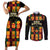 Custom Ghana Football Couples Matching Short Sleeve Bodycon Dress and Long Sleeve Button Shirt 2025 Go Black Stars Adinkra pattern