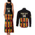 Custom Ghana Football Couples Matching Tank Maxi Dress and Long Sleeve Button Shirt 2025 Go Black Stars Adinkra pattern