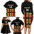 Custom Ghana Football Family Matching Long Sleeve Bodycon Dress and Hawaiian Shirt 2025 Go Black Stars Adinkra pattern