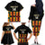 Custom Ghana Football Family Matching Off The Shoulder Long Sleeve Dress and Hawaiian Shirt 2025 Go Black Stars Adinkra pattern