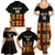 Custom Ghana Football Family Matching Summer Maxi Dress and Hawaiian Shirt 2025 Go Black Stars Adinkra pattern