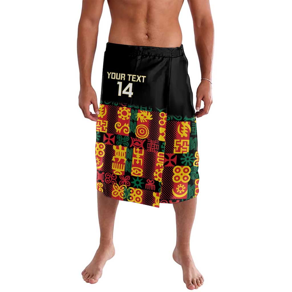 Custom Ghana Football Lavalava 2025 Go Black Stars Adinkra pattern